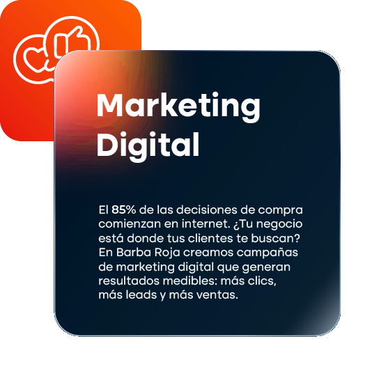 Servicio de marketing digital integral para empresas, incluyendo SEO, PPC y estrategias de contenido por Barba Roja Agency.